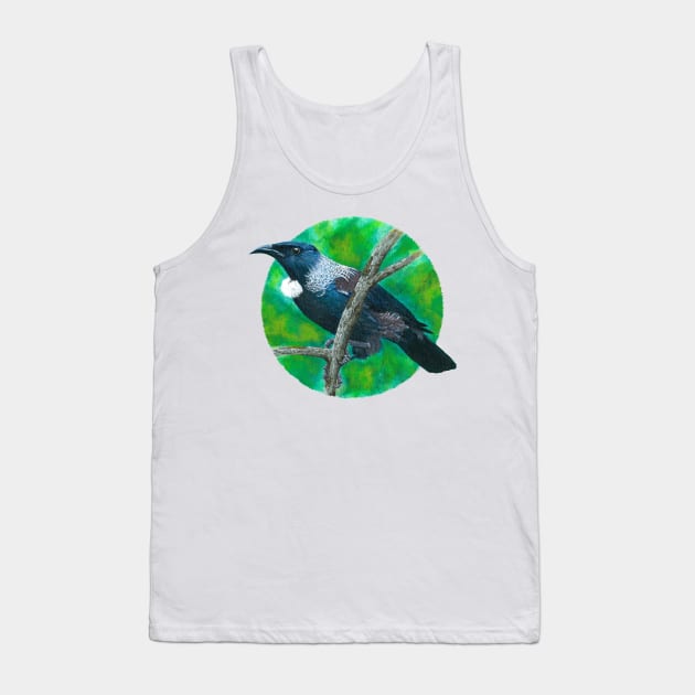 New Zealand Tui - Painting in acrylic Tank Top by seanfleming